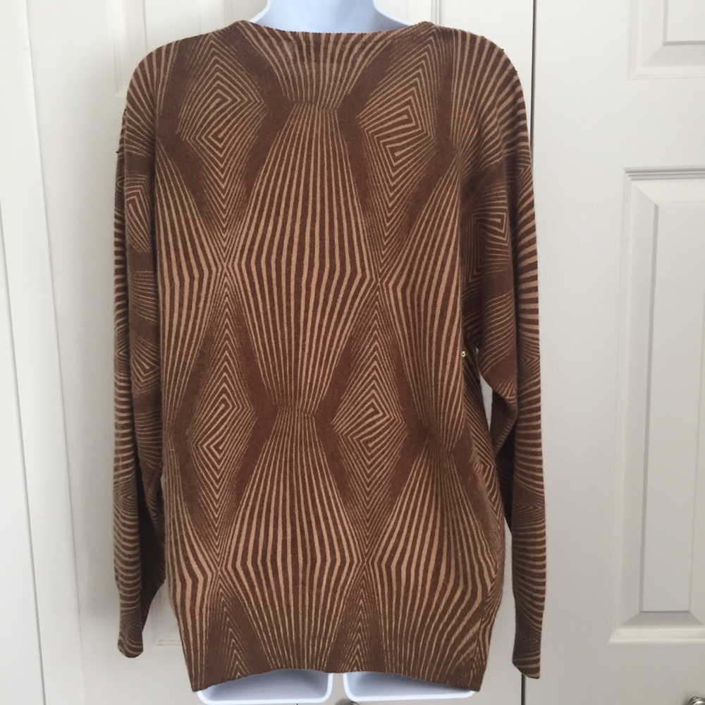 Vintage 1980s Sequined Lambswool Angora Sweater - Picture 3 of 6